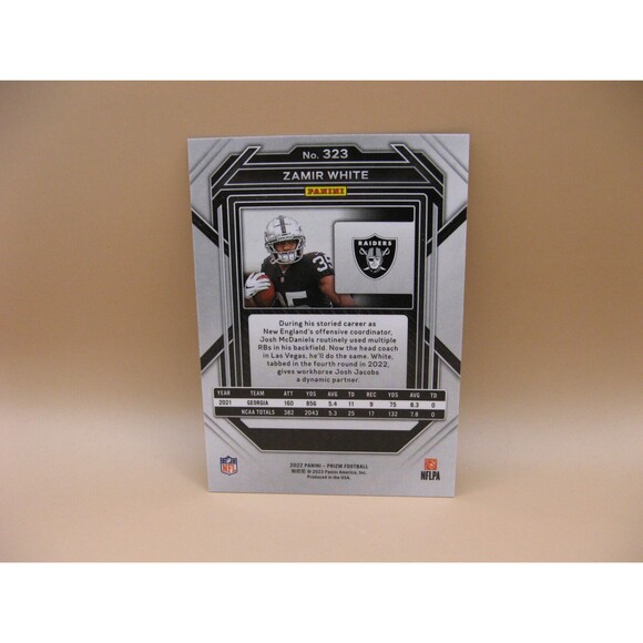 2022 Panini Prizm Card #323 Zamir White Raiders RC Rookie - Picture 2 of 2